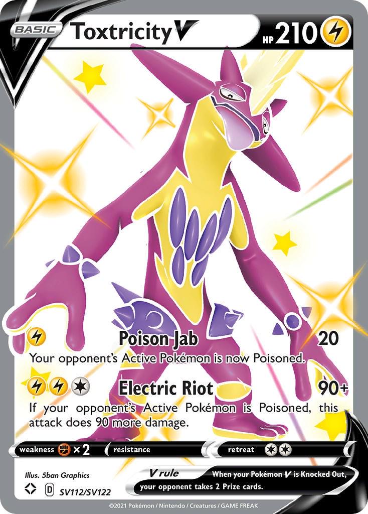 Shining Fates Toxtricity V Pokémon card